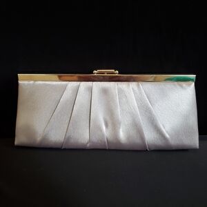Jessica McClintock- Vintage- White Pleated Clutch